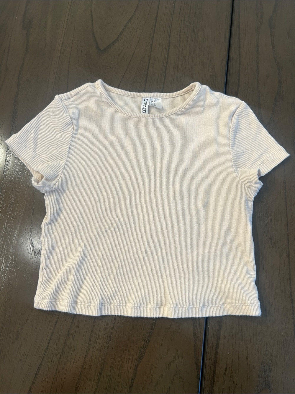 Ribbed Short-Sleeve Top - Cream